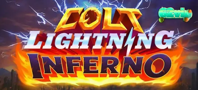 Tampilan visual slot Colt Lightning Inferno dengan efek api dan petir